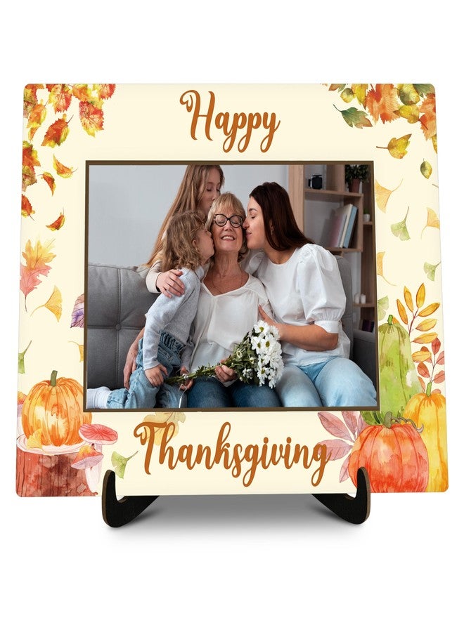 KFNER Fall Harvest Picture Frame Gift, Happy Thanksgiving Gifts, Autumn Pumpkin Photo Frame for Family Friends Coworkers, Thanksgiving Party Decorations for Home Office School Classroom -48 - Image 1